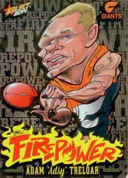 2014 Select AFL Champions - Firepower Caricatures #FC27 Adam Treloar Front